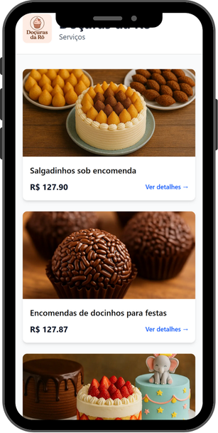 Serviços e catálogo